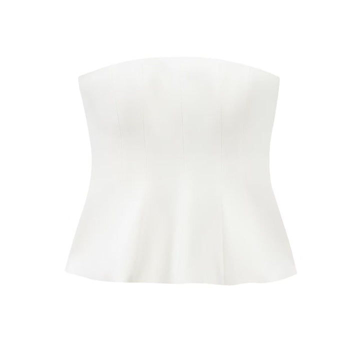 Damen Bustier-Oberteil mit figurformendem Schnitt und elegantem Plissee