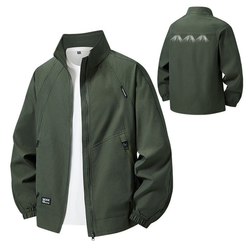 Herren leichte Outdoor-Jacke mit hohem Kragen Nord Taschen