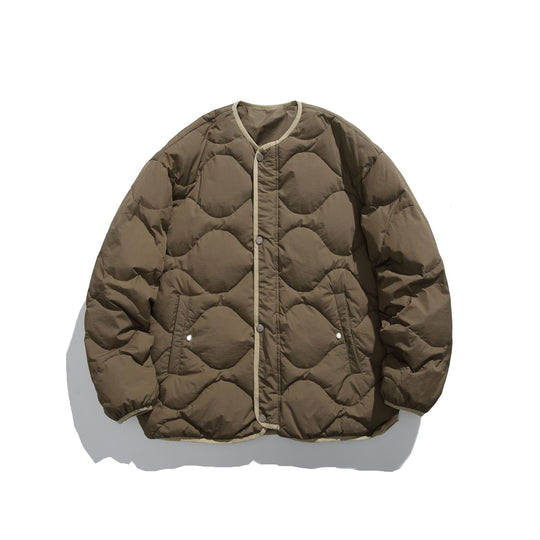 Unisex Boxy gesteppte Liner‑Jacke im Oversize‑Stil mit Rundhalsausschnitt Nord Taschen