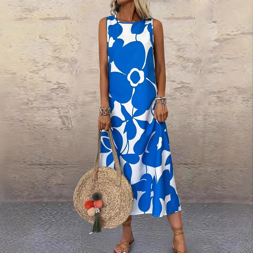 Damen Maxikleid mit floralem Muster