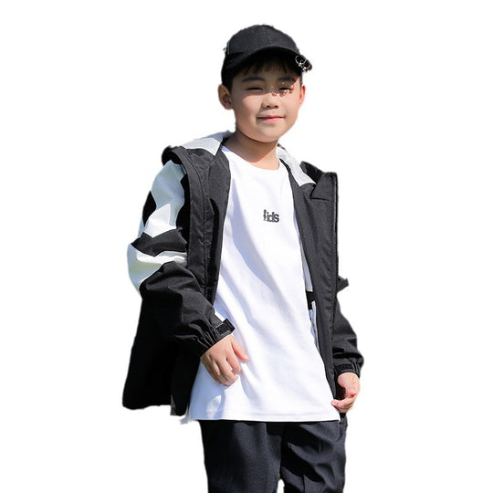 Herren Sportliche Softshell-Outdoorjacke mit Kapuze, Colorblock-Ärmel und wasserabweisender Membran Nord Taschen