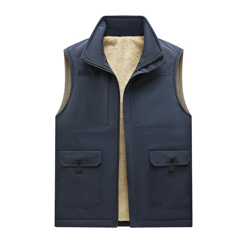 Herren Gefütterte Outdoor‑Utilityweste mit Teddy‑Inlay und Frontklappentaschen Nord Taschen