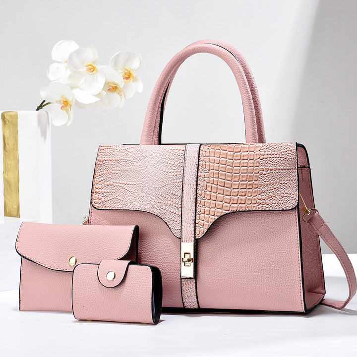 Damen strukturierte Handtasche mit abnehmbarem Zubehör Nord Taschen