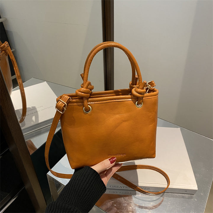 Damen Handtasche mit geflochtenem Tragegriff Nord Taschen