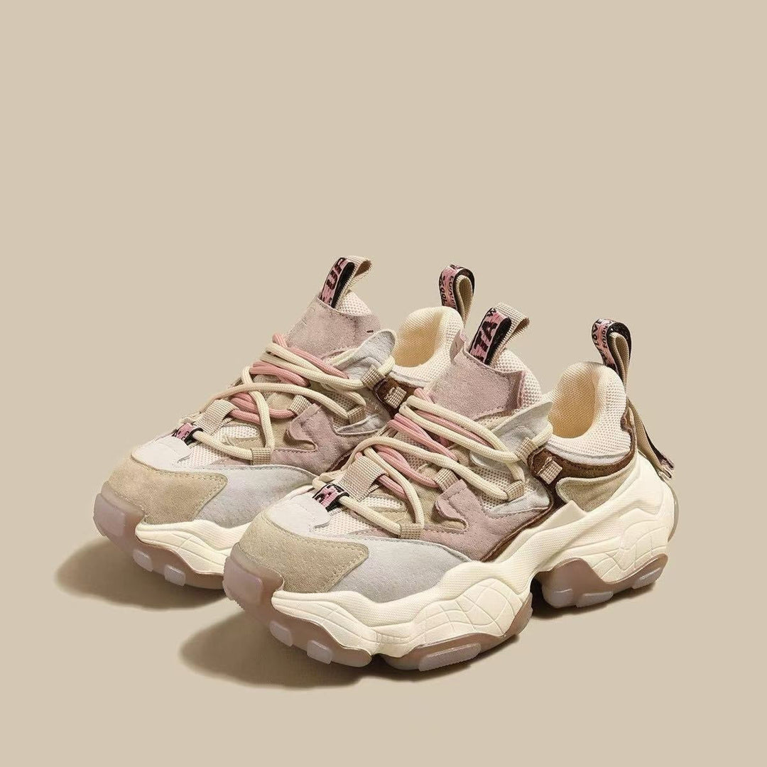 Damen Sportliche Chunky Sneakers mit atmungsaktiver Mesh-Oberfläche und robustem Sohlenprofil