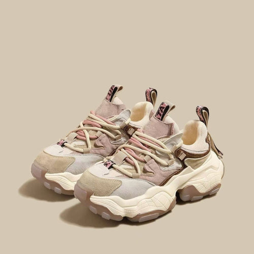 Damen Sportliche Chunky Sneakers mit atmungsaktiver Mesh-Oberfläche und robustem Sohlenprofil