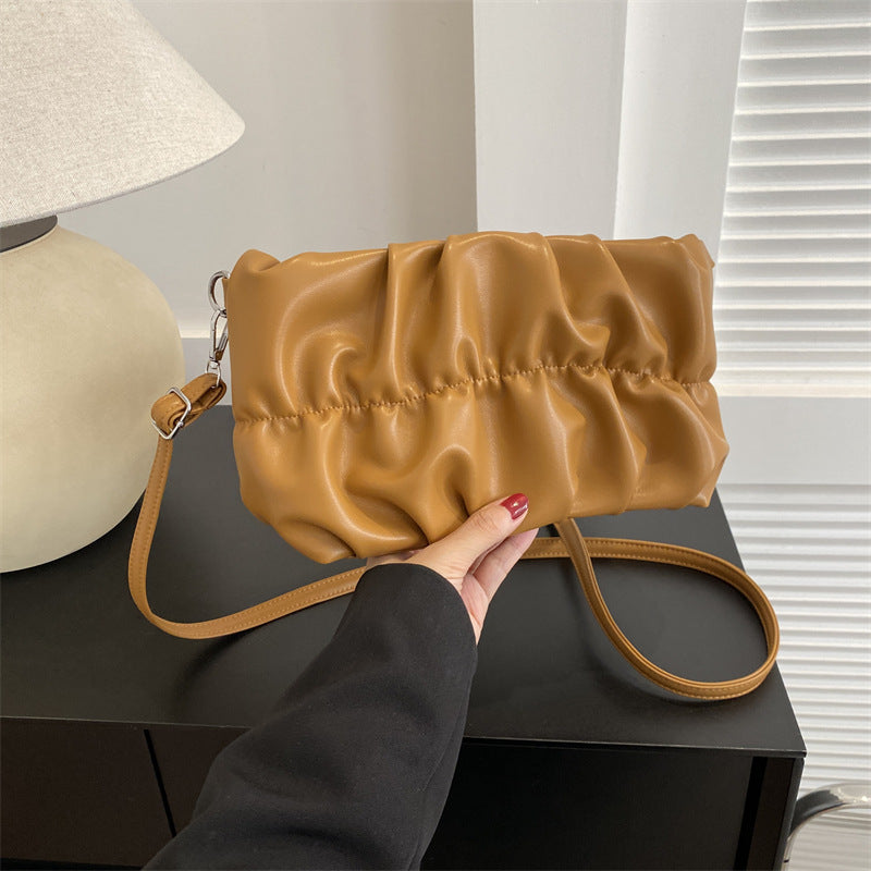 Damen trendige Clutch-Tasche mit Raffungen Nord Taschen
