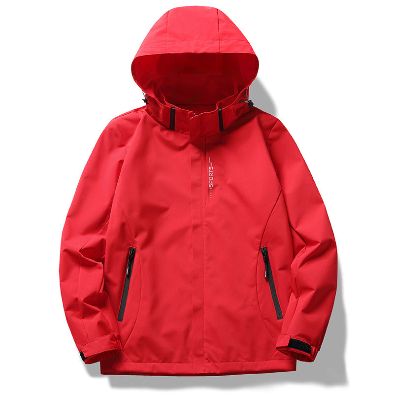 Herren zweilagige Softshell-Regenjacke mit abnehmbarem Fleece‑Innenlayer und verstellbarer Kapuze Nord Taschen