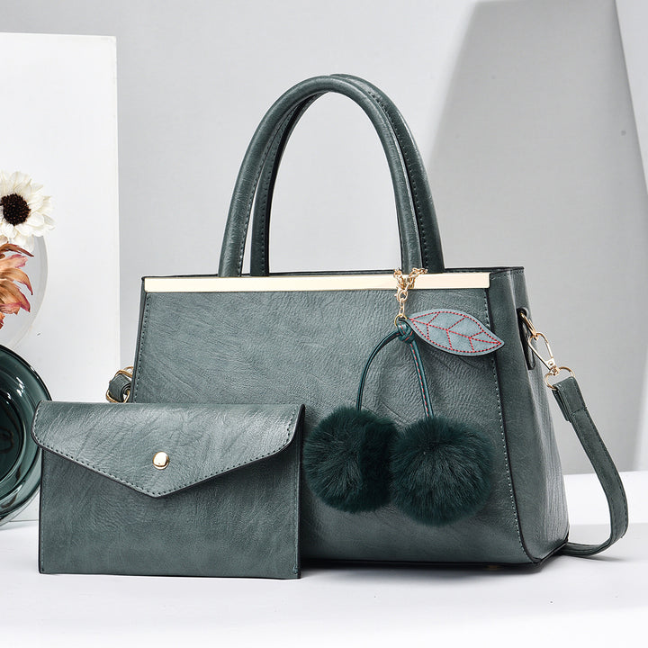 Damen elegante Henkeltasche mit abnehmbarem Geldbeutel und modischen Details Nord Taschen