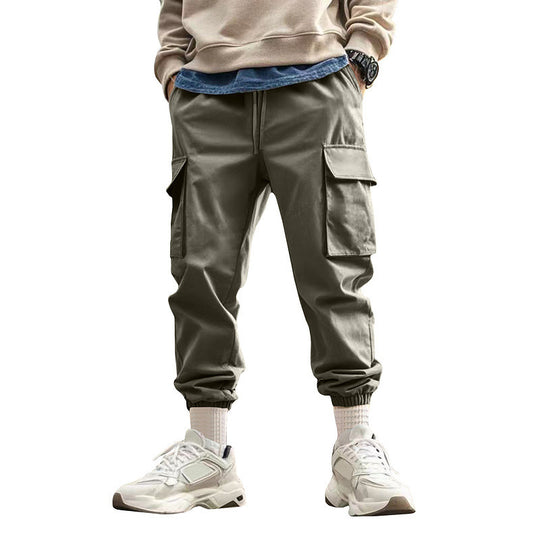 Herren Tapered Cargo-Jogginghose mit Kordelzug, aufgesetzten Klappentaschen und elastischen Bündchen Nord Taschen
