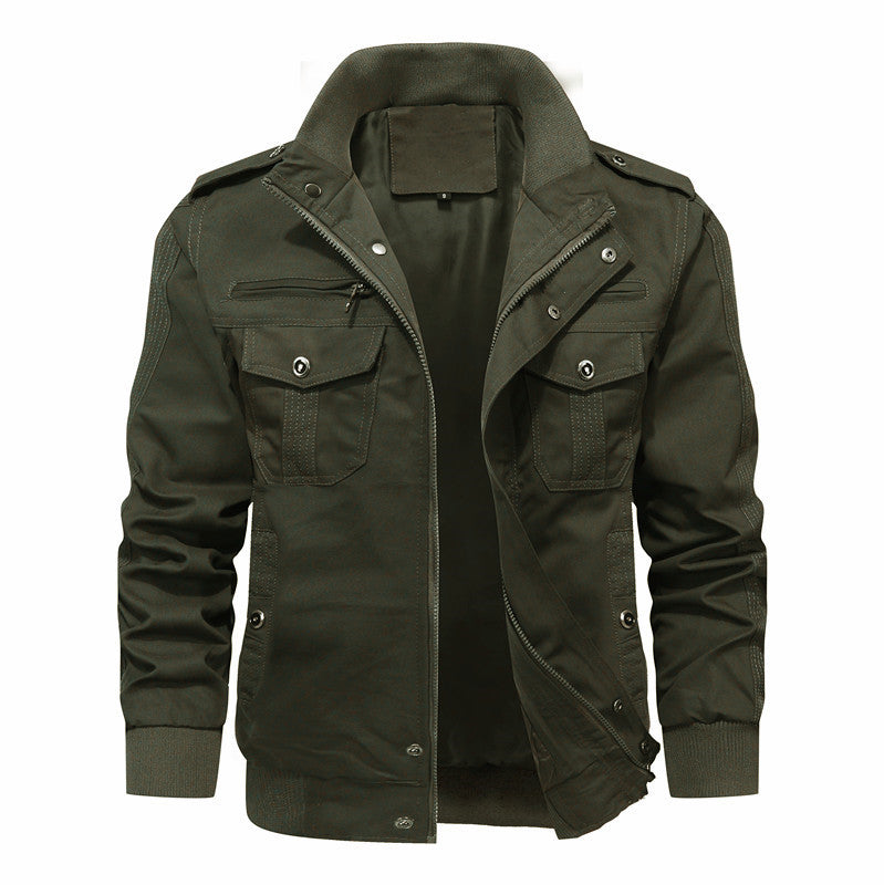 Herren Utility-Fieldjacke mit Stehkragen und Mehrfachtaschen Nord Taschen