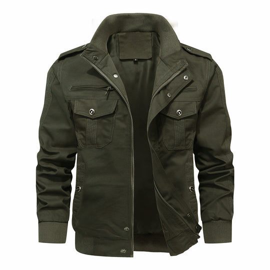 Herren Utility-Fieldjacke mit Stehkragen und Mehrfachtaschen Nord Taschen