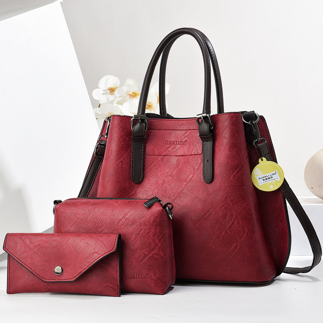 Damen Handtaschen-Set mit abnehmbarer Clutch und Kosmetiktasche Nord Taschen