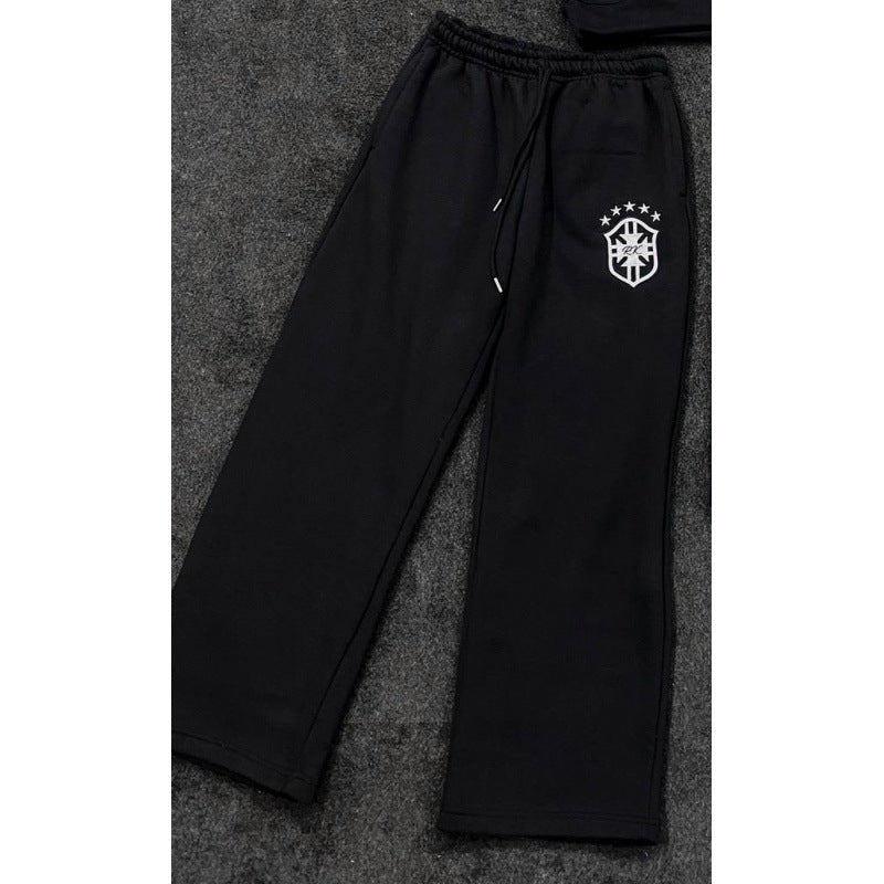 Damen weite Jogginghose mit elastischem Bund, Tunnelzug und gesticktem Emblem Nord Taschen
