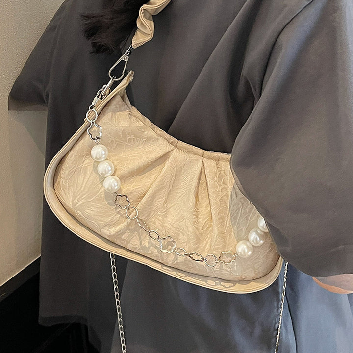 Damen elegante Umhängetasche mit raffiniertem Perlenschmuck Nord Taschen