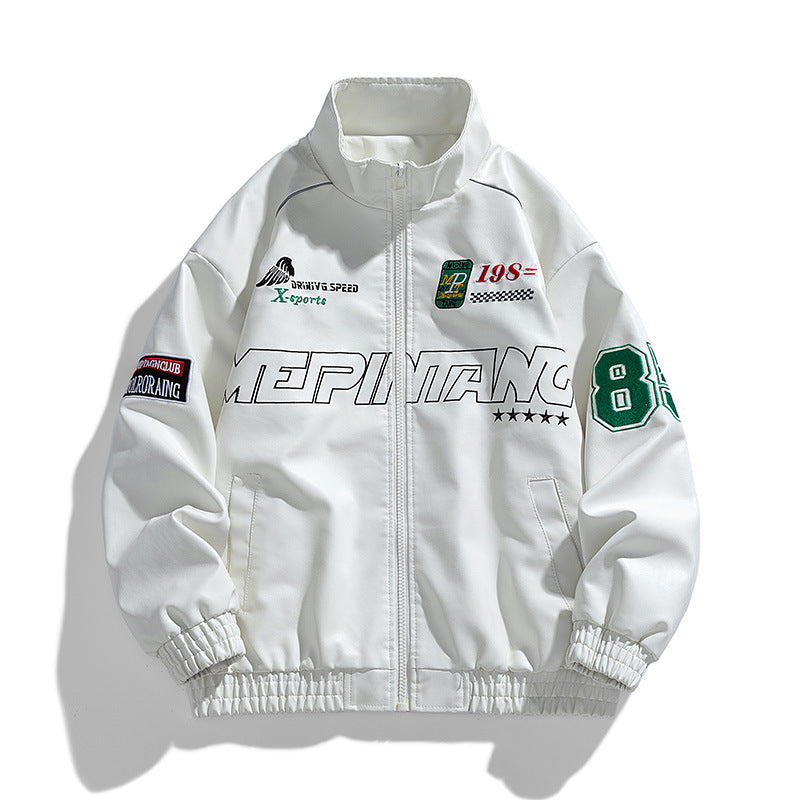 Herren Rennsport-inspirierte Zipjacke im Bomberstil Nord Taschen