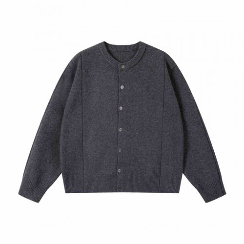 Unisex Boxiger Feinstrick-Cardigan mit Rundhals und durchgehender Knopfleiste Nord Taschen