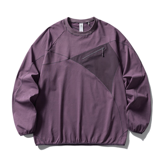 Unisex Technisches Oversize-Sweatshirt mit diagonalem Reißverschluss‑Brustfach Nord Taschen