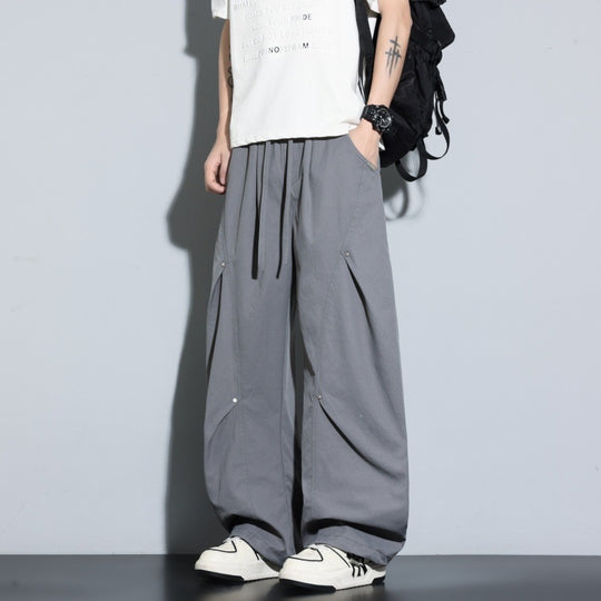 Damen Weite Lagen-Loungehose mit Cargo-Details & elastischem Tunnelzug Nord Taschen
