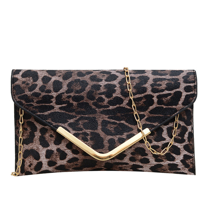 Damen elegante Clutch-Tasche mit trendigem Leoparden-Muster Nord Taschen