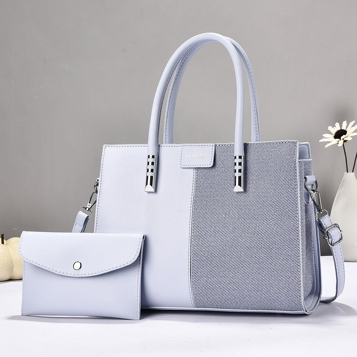 Damen elegante Handtasche mit strukturiertem Obermaterial und abnehmbarem Geldbeutel Nord Taschen