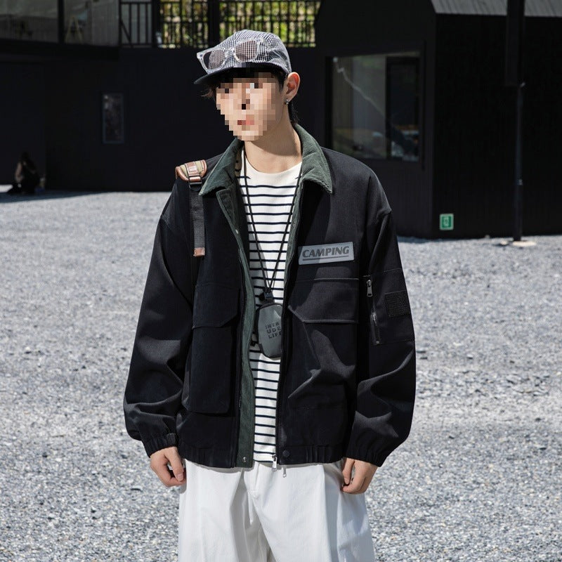Damen Oversize Utility-Jacke mit Fleece‑Kragen & Multifunktions‑Taschen Nord Taschen