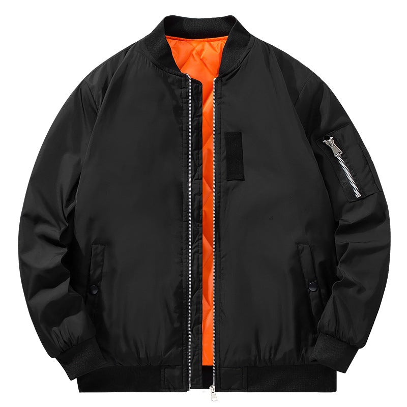 Herren Bomberjacke im Fliegerstil mit wattierter Thermofütterung und Ärmel-Utilitytasche Nord Taschen