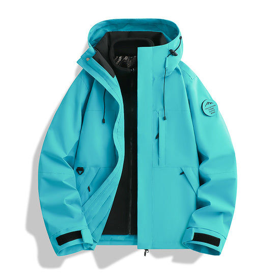 Herren Wetterfeste technische Softshell‑Trekkingjacke mit Kapuze und isolierendem Inneneinsatz Nord Taschen