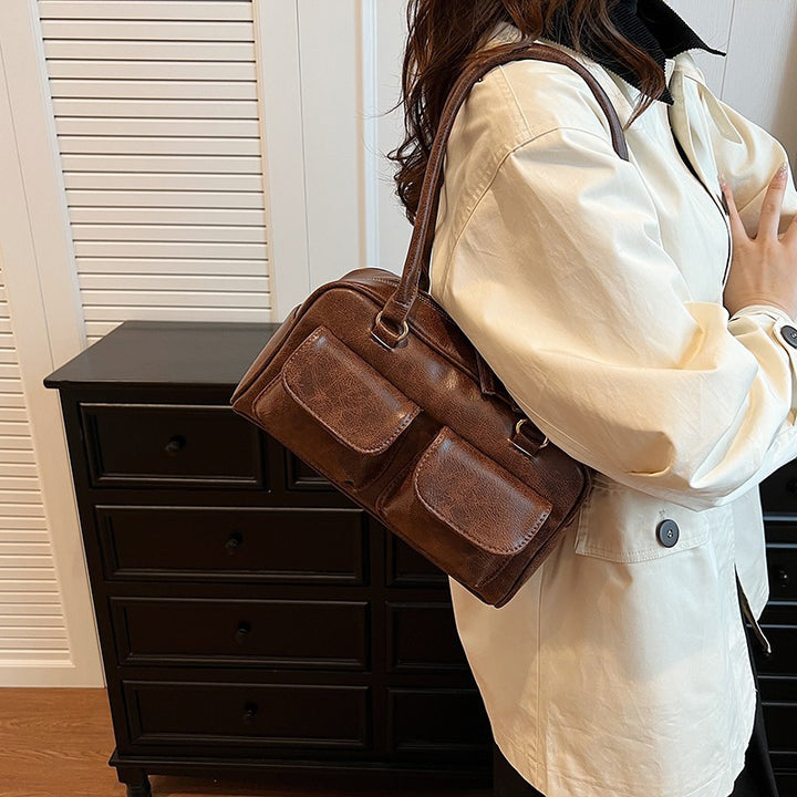 Damen stilvolle Handtasche mit praktischen Außentaschen Nord Taschen