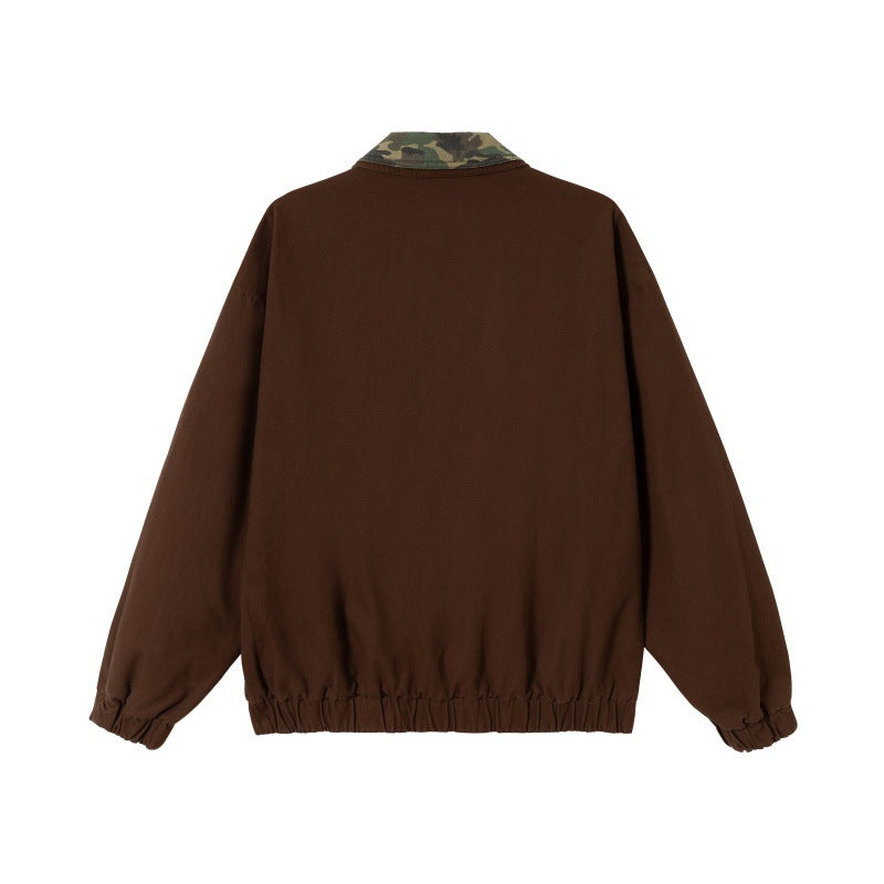Herren Boxy-Fieldblouson mit Camouflage-Kragen, Pattentaschen und elastischem Saum Nord Taschen