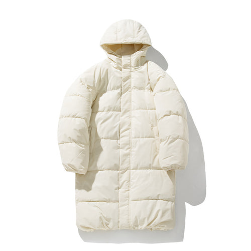 Unisex Langer Steppparka im Clean-Look mit Kapuze, Thermofüllung und verstellbarem Saum Nord Taschen