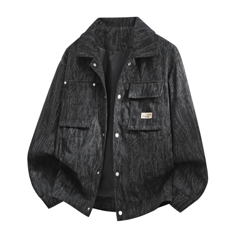 Herren Utility-Overshirt aus Vintage-Optik mit Druckknopfleiste, Pattentaschen & gebürsteter Struktur Nord Taschen