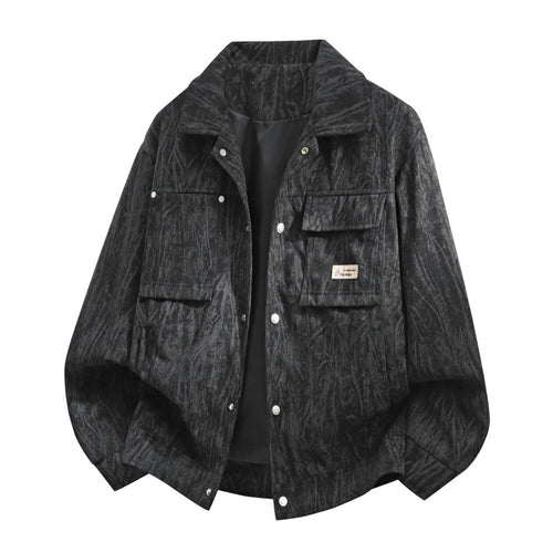 Herren Utility-Overshirt aus Vintage-Optik mit Druckknopfleiste, Pattentaschen & gebürsteter Struktur Nord Taschen