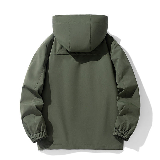 Herren Wasserabweisende Softshell-Outdoorjacke mit Kapuze, atmungsaktivem Netzfutter und verdecktem Reißverschluss Nord Taschen