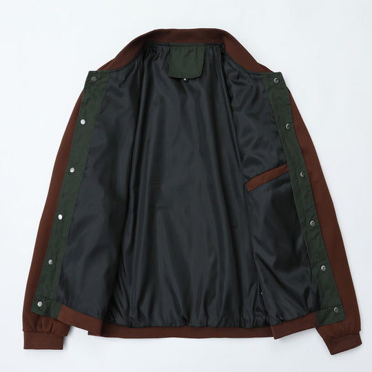 Herren sportlich-elegante Collegejacke mit Druckknopfleiste und kontrastierenden Einsätzen Nord Taschen