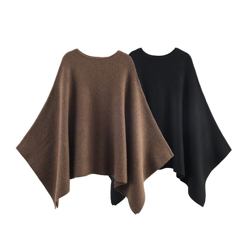 Damen eleganter PONCHO aus hochwertigem Material mit asymmetrischem Schnitt