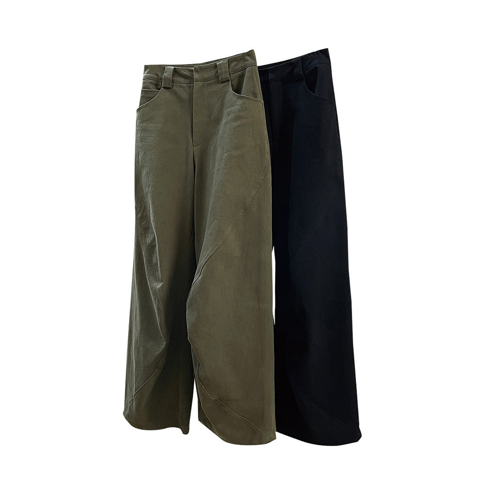 Damen Weite High‑Waist Cargo-Baggy-Hose mit aufgesetzter Klappentasche Nord Taschen