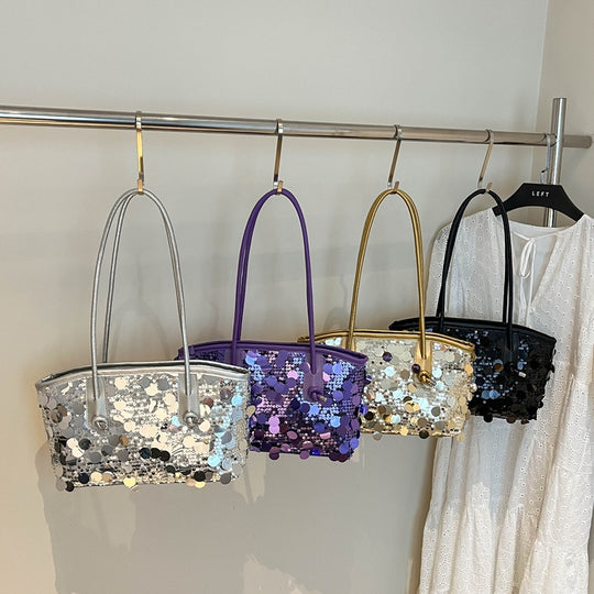 Damen glamouröse Umhängetasche mit funkelndem Pailletten-Design Nord Taschen