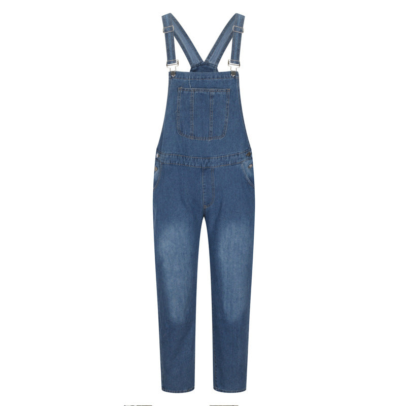Herren Jeans Latzhose robust mit verstellbaren Trägern