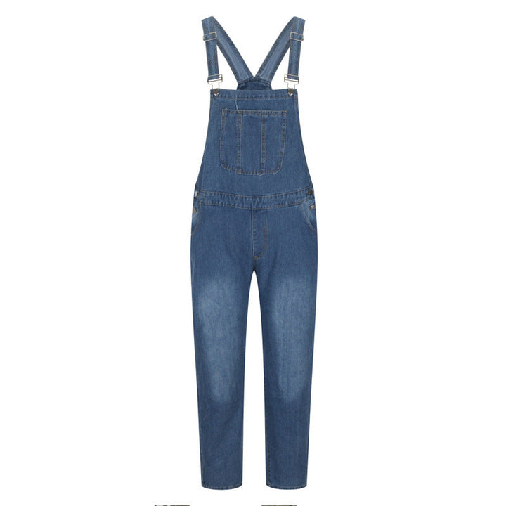 Herren Jeans Latzhose robust mit verstellbaren Trägern