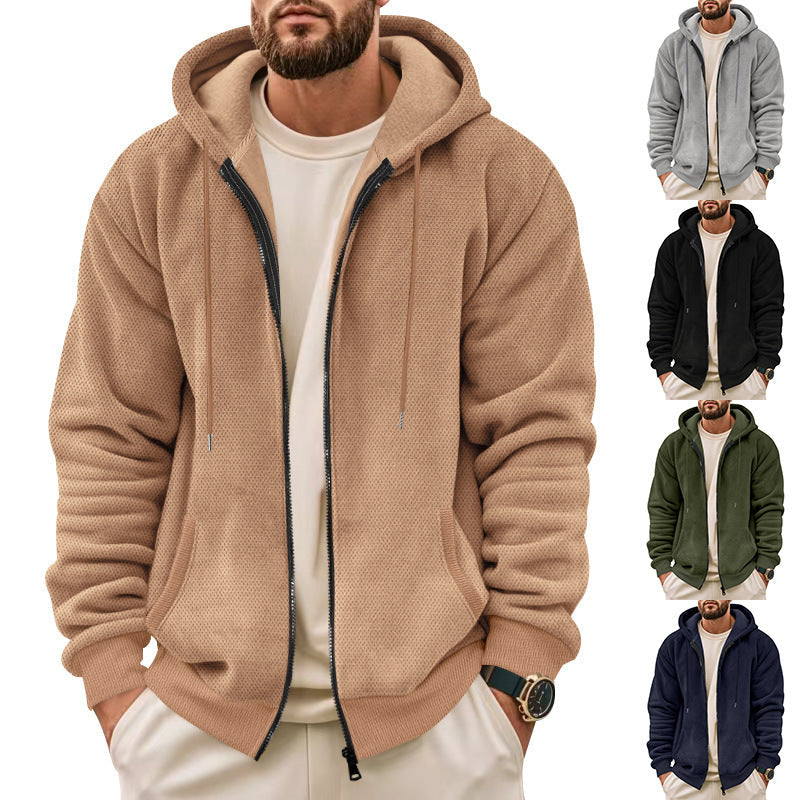 Herren Sportliche Kapuzenjacke mit innovativer Struktur