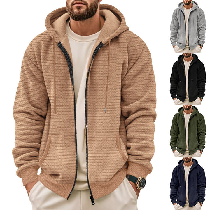Herren Sportliche Kapuzenjacke mit innovativer Struktur