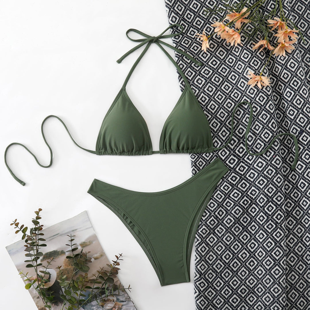 Damen Triangel-Bikini mit verstellbaren BindNord Taschenändern