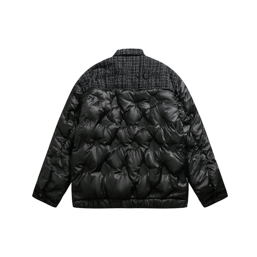 Damen gesteppte Hemdblousonjacke mit Tweedbesatz und Pattentaschen Nord Taschen