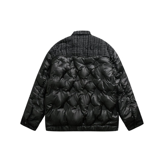 Damen gesteppte Hemdblousonjacke mit Tweedbesatz und Pattentaschen Nord Taschen