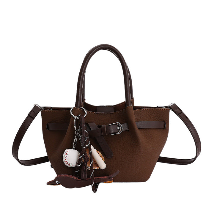Damen modische Handtasche mit Tieranhänger Nord Taschen
