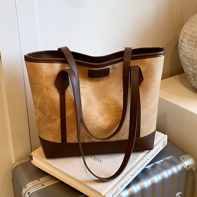 Damen modische Einkaufstasche mit elegantem Farbkontrast und stabilen Griffen Nord Taschen