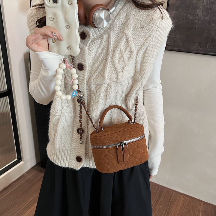 Damen gesteppte Handtasche mit abnehmbarem Schulterriemen Nord Taschen