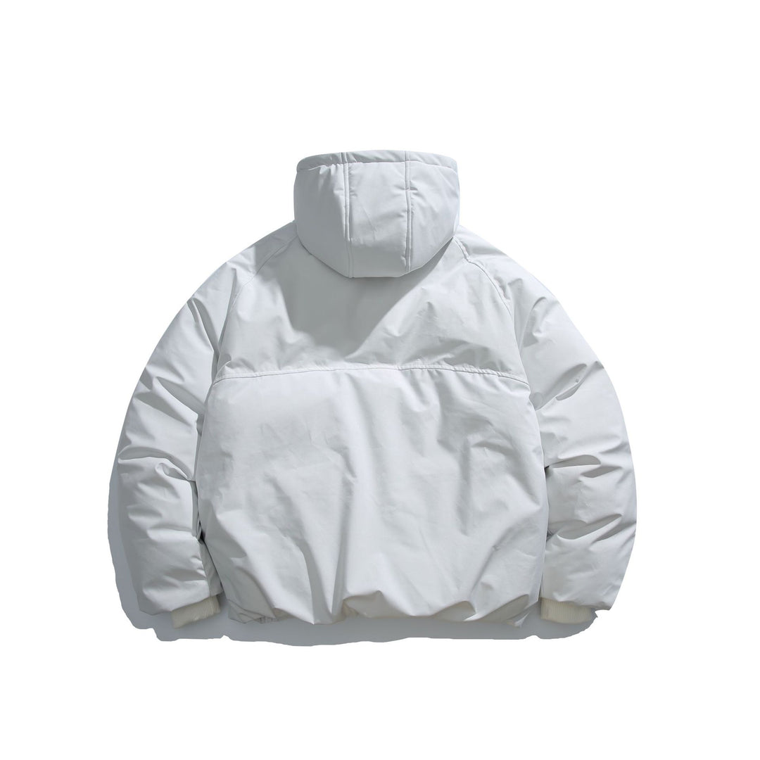 Unisex Kurz geschnittener asymmetrischer Steppparka mit Kapuze und Thermo‑Isolierung Nord Taschen