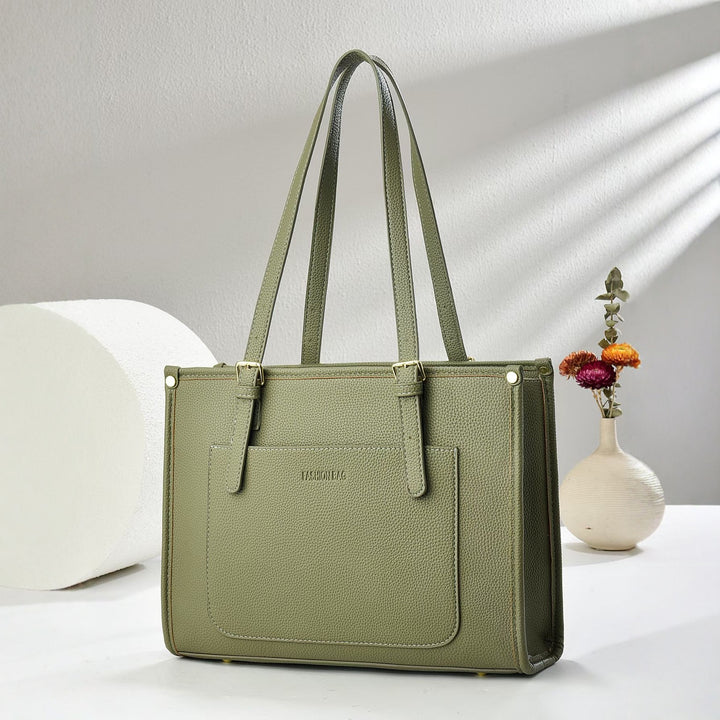 Damen elegante Handtasche im minimalistischen Design mit praktischen Fächern Nord Taschen